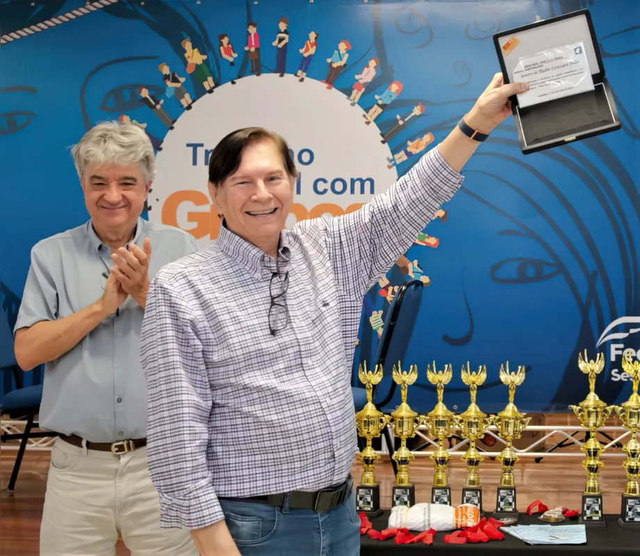 Durante o Memorial, Severo Canziani Filho foi homenageado pelo pioneirismo e incentivo ao xadrez.