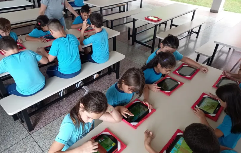 Escola Municipal Edmundo Odebrecht, no distrito da Warta: alunos são orientados em tempo integral e já se sentem mais produtivos