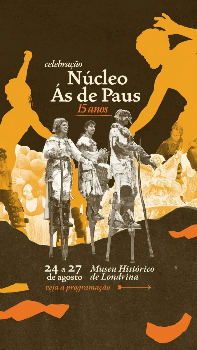 Com exposição de elementos cênicos no Museu Histórico de Londrina e apresentação de espetáculo, Núclo Ás de Paus faz a festa de seus 15 anos