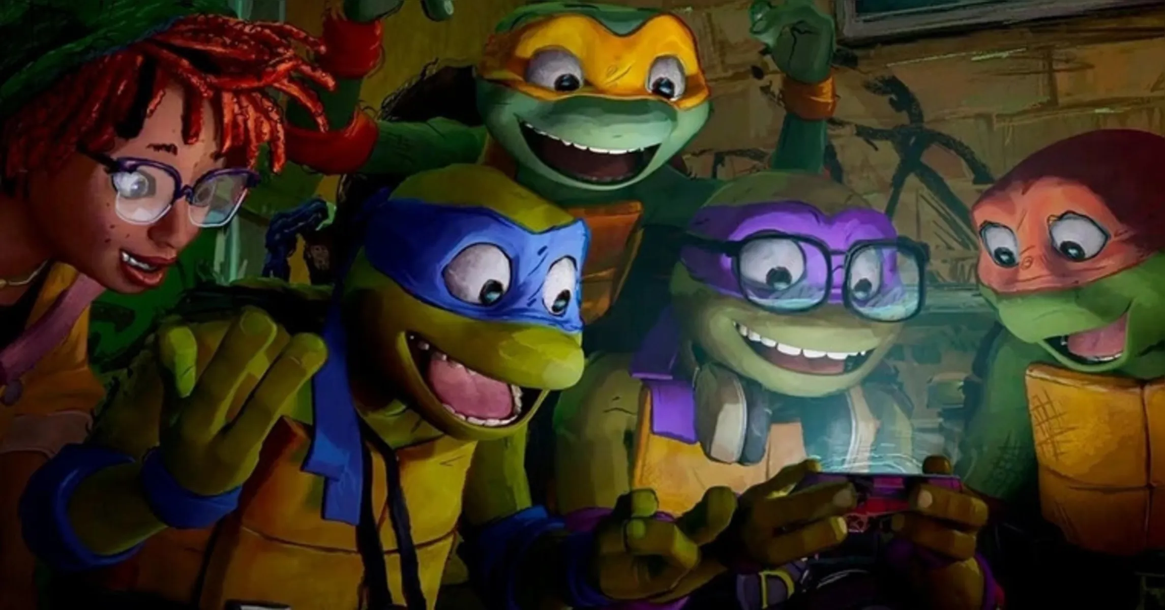 Imagem ilustrativa da imagem 'Tartarugas Ninja: O caos mutante' apresenta as personagens na adolescência