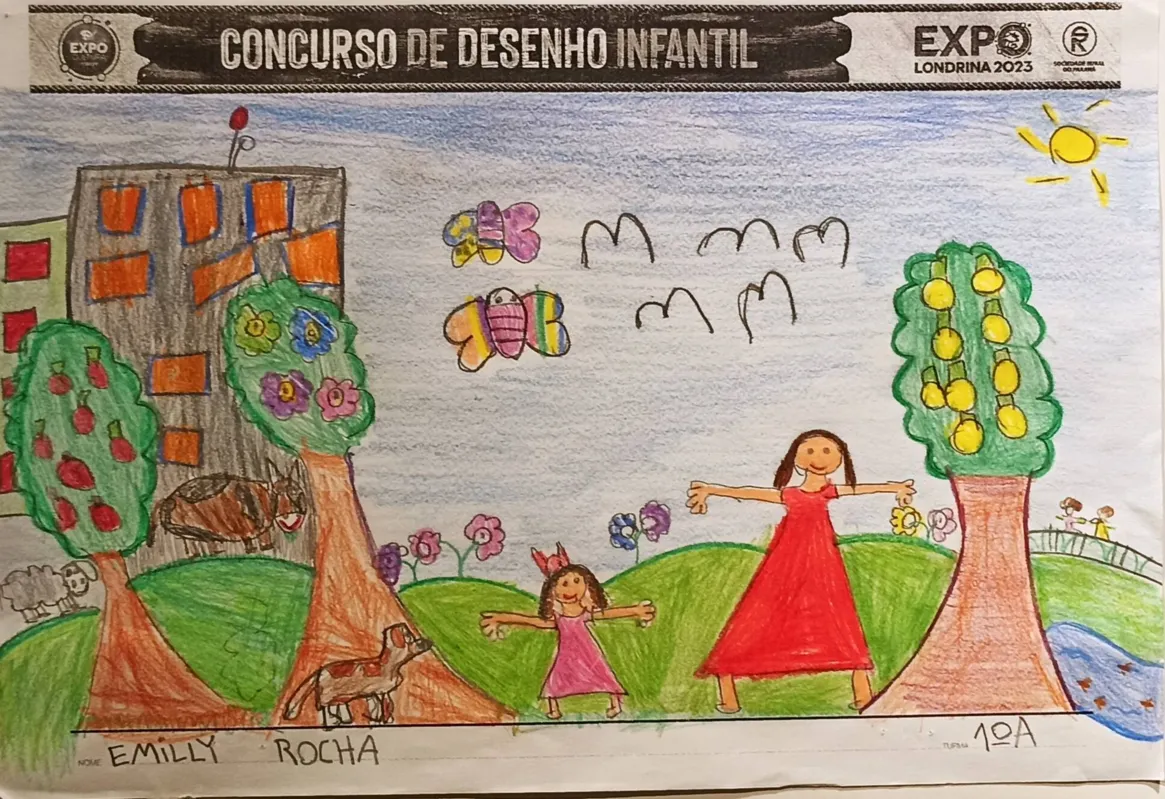 Desenho de Emily Rocha, aluna  da Escola Municipal Luiz Marques Castelo