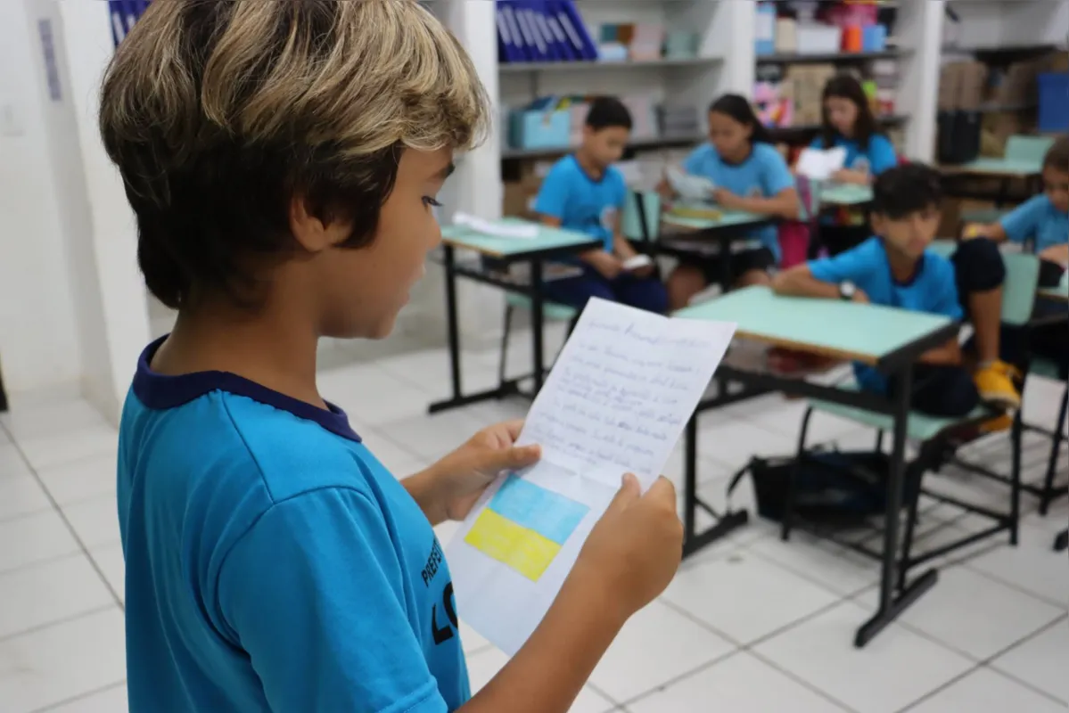 Uma turma inteira da Escola Municipal Vilma Rodrigues Romero, da zona norte de Londrina,  troca correspondências e faz chamadas de vídeo com alunos da cidade de Guimarães, em Portugal
