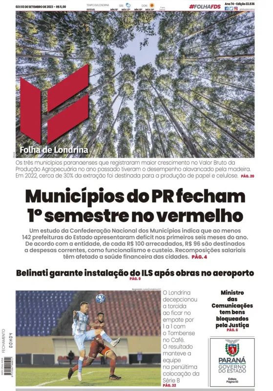 Imagem ilustrativa da imagem Capa 03/09/2023
