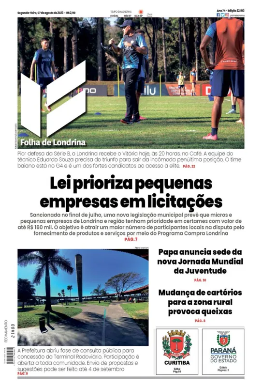 Imagem ilustrativa da imagem Capa 07/08/2023