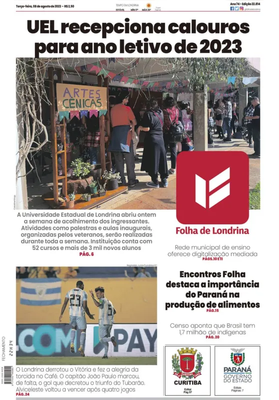 Imagem ilustrativa da imagem Capa 08/08/2023