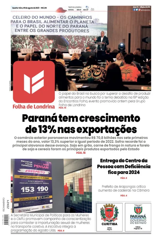 Imagem ilustrativa da imagem Capa 09/08/2023