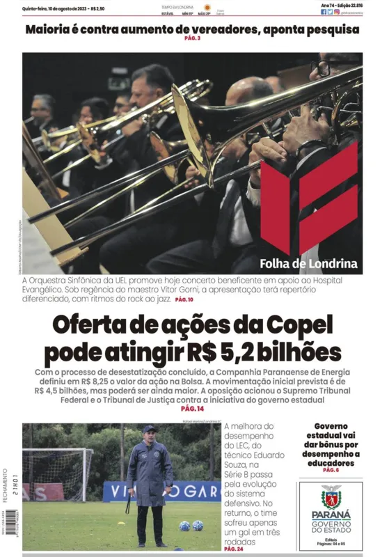Imagem ilustrativa da imagem Capa 10/08/2023