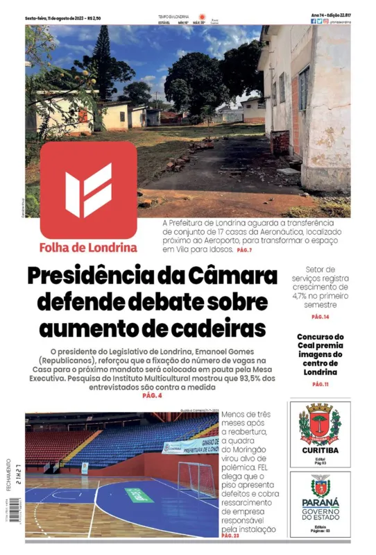 Imagem ilustrativa da imagem Capa 11/08/2023