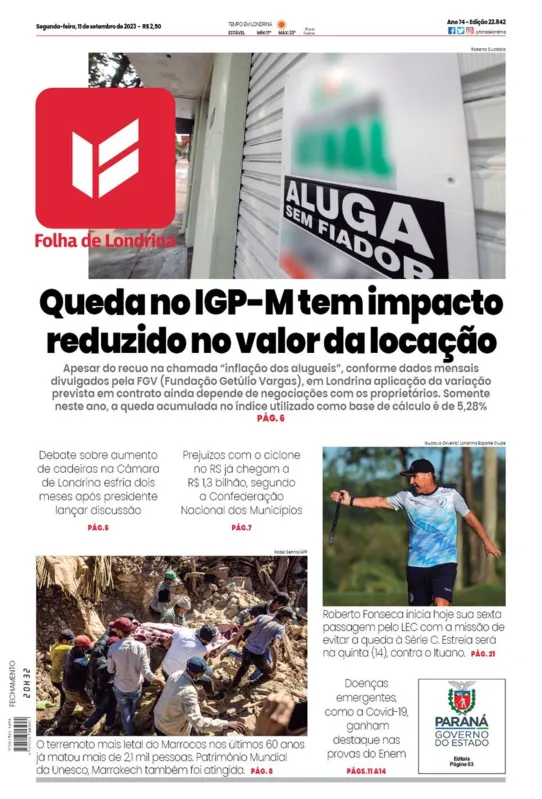 Imagem ilustrativa da imagem Capa 11/09/2023