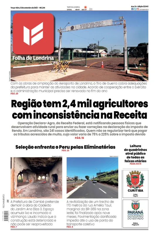 Imagem ilustrativa da imagem Capa 12/09/2023