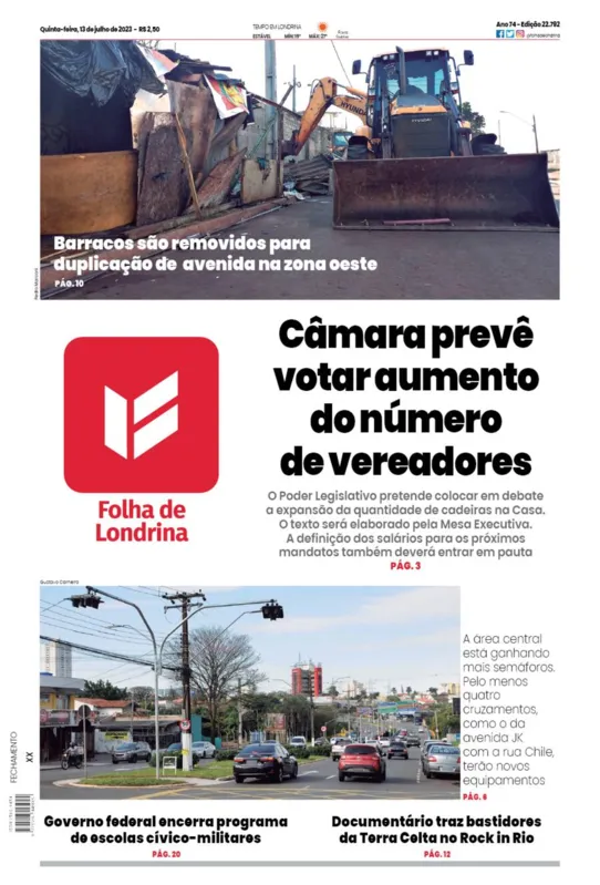 Imagem ilustrativa da imagem Capa 13/07/2023