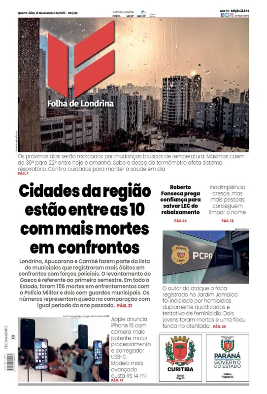 Imagem ilustrativa da imagem Capa 13/09/2023