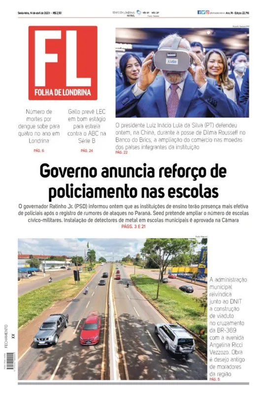 Imagem ilustrativa da imagem Capa 14/04/2023