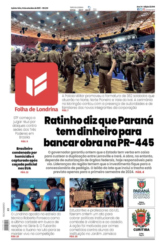 Imagem ilustrativa da imagem Capa 14/09/2023