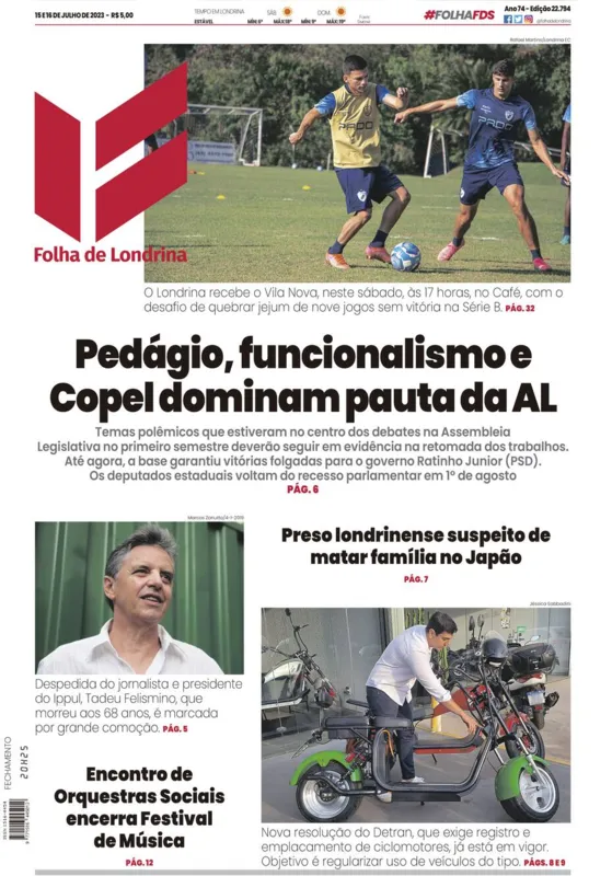 Imagem ilustrativa da imagem Capa 15/07/2023