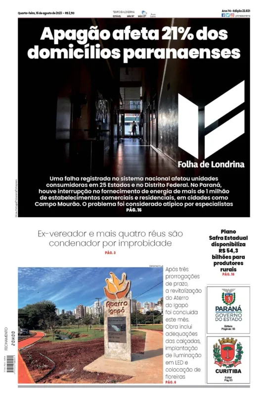 Imagem ilustrativa da imagem Capa 16/08/2023