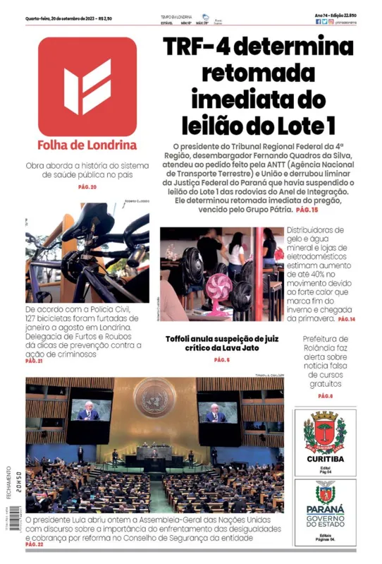 Imagem ilustrativa da imagem Capa 20/09/2023