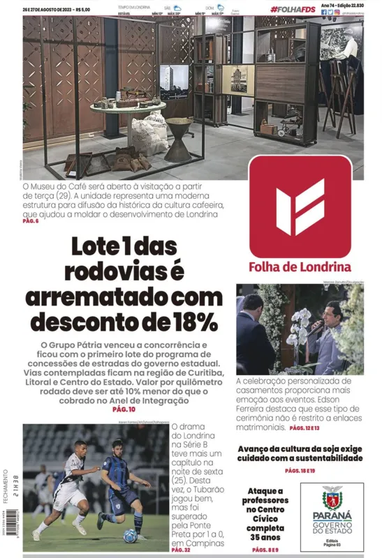 Imagem ilustrativa da imagem Capa 26/08/2023