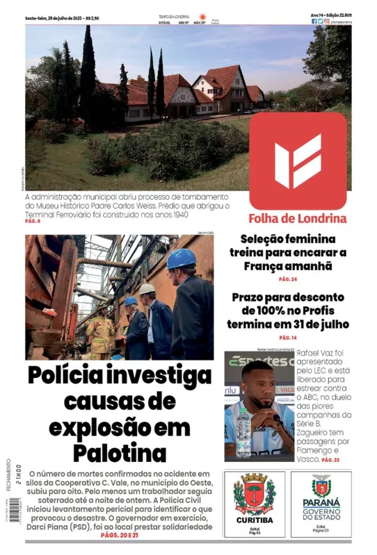 Imagem ilustrativa da imagem Capa 28/07/2023