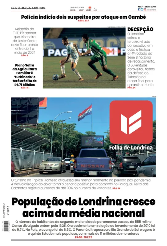 Imagem ilustrativa da imagem Capa 29/06/2023