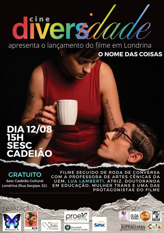 Imagem ilustrativa da imagem Cine Diversidade lança o filme "O nome das coisas" no Sesc Cadeião