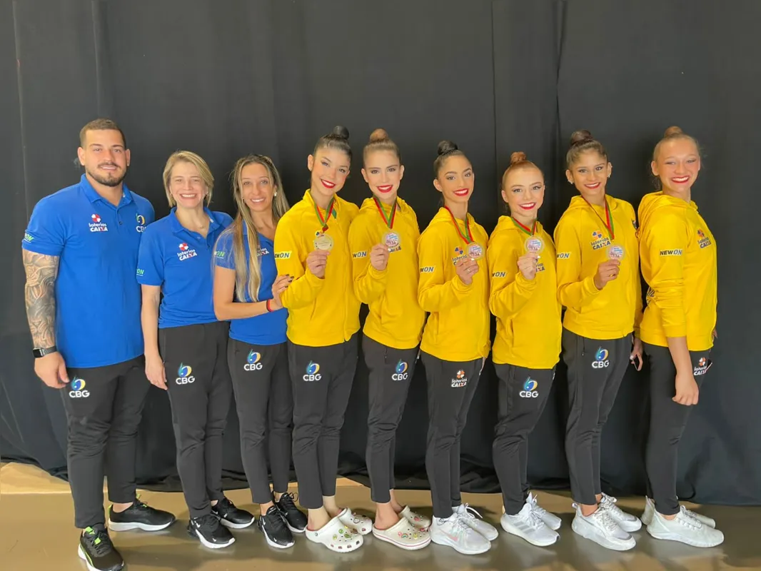 Imagem ilustrativa da imagem Com londrinenses, Brasil conquista o ouro na Challenge Cup de GR