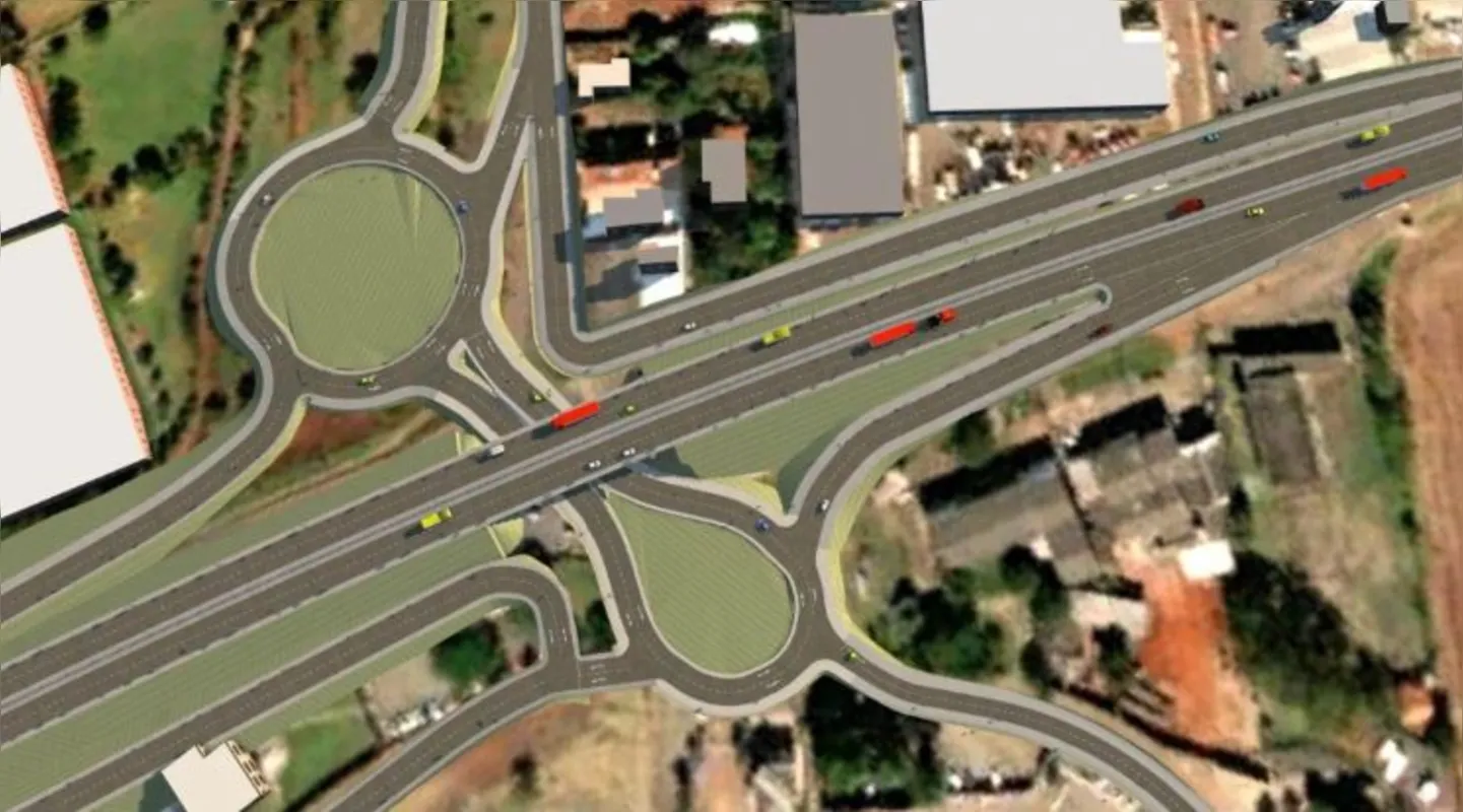 Perspectiva de como deverá ficar a estrutura
