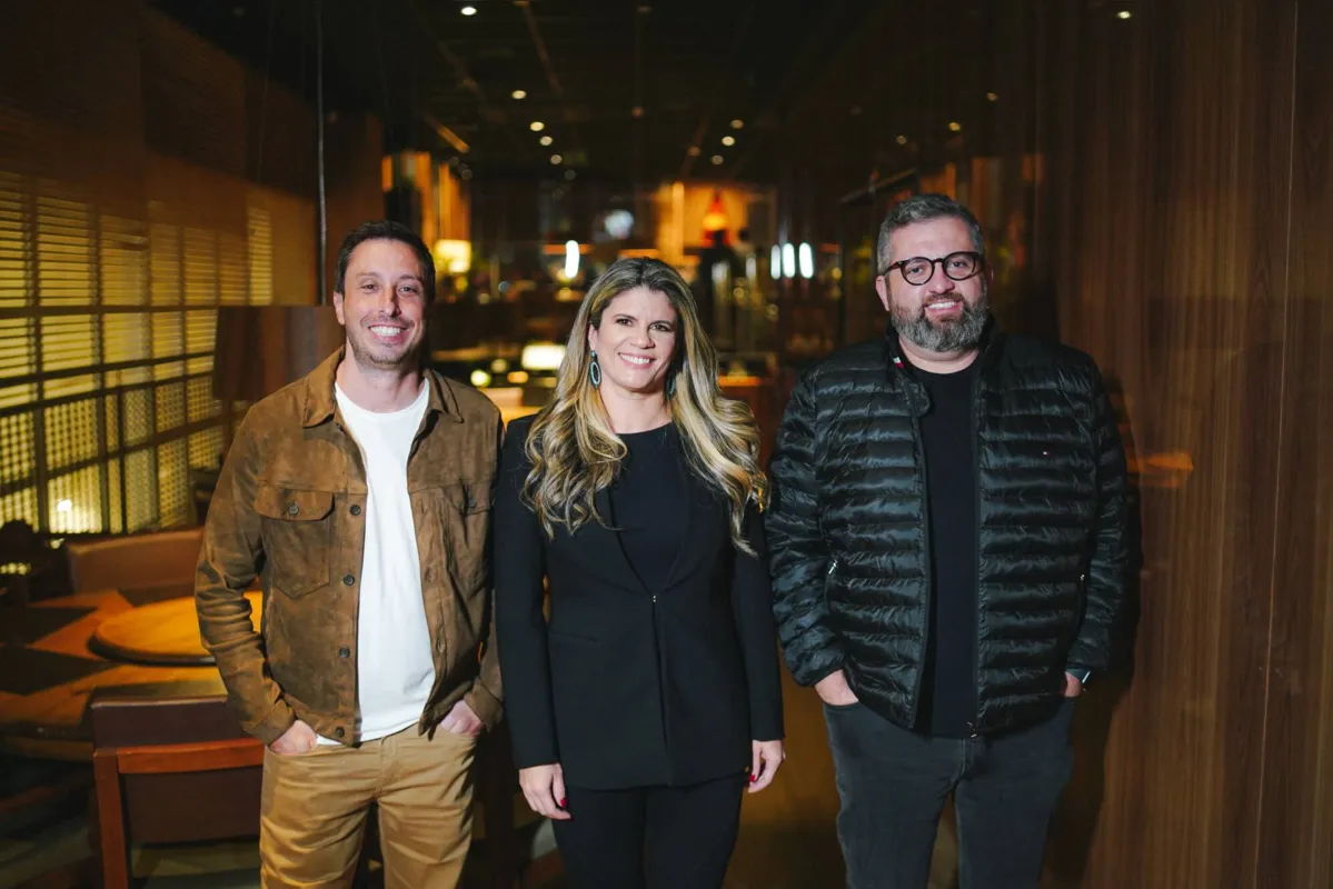 Fábio Ruggiero, Daiana Bisognin Lopes e Vilson Thiago Batista