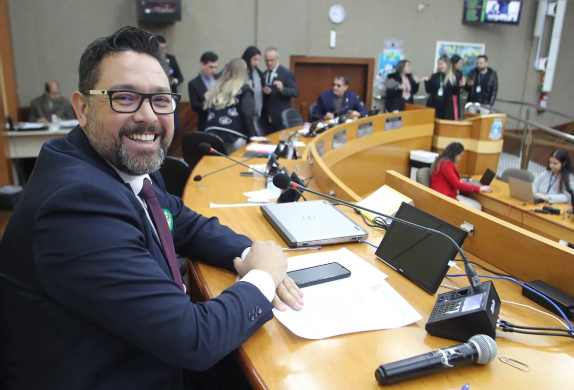 O presidente da Câmara,  vereador João Morales