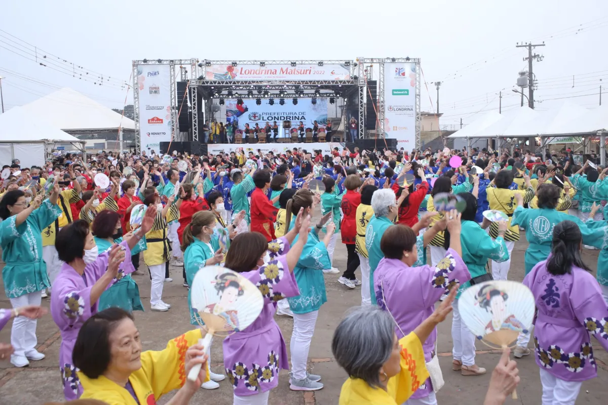 Música e dança são atrações tradicionais do festival que celebra a cultura japonesa em Londrina