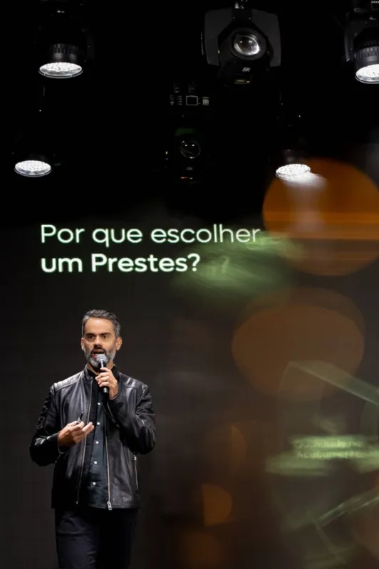 Diretor executivo de vendas da Prestes, Eduardo Consorte ressaltou, em sua fala, os motivos para investir em um Prestes