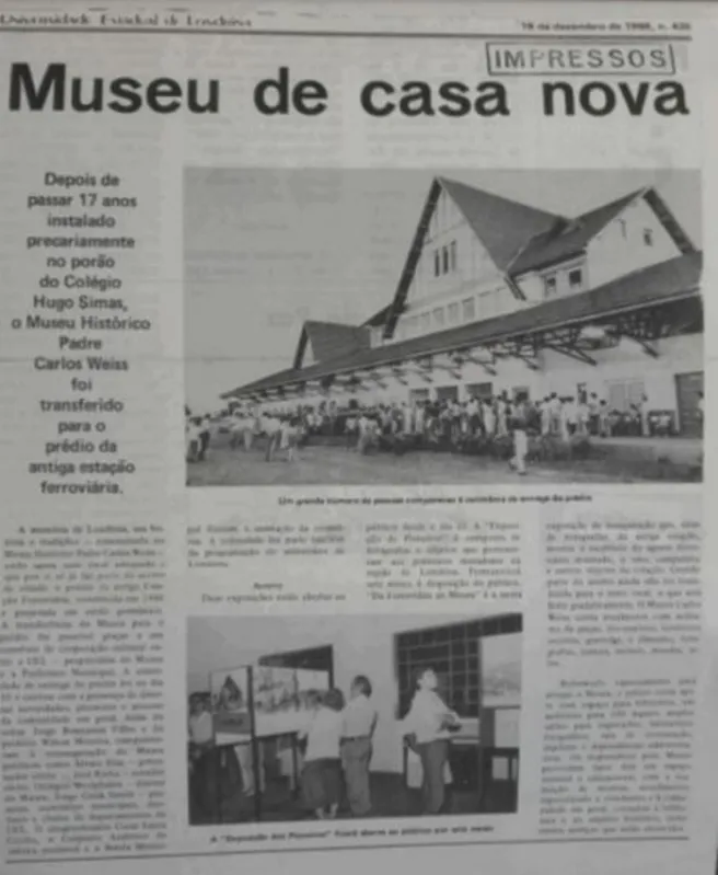 Museu ocupa prédio da antiga ferroviária desde 1986