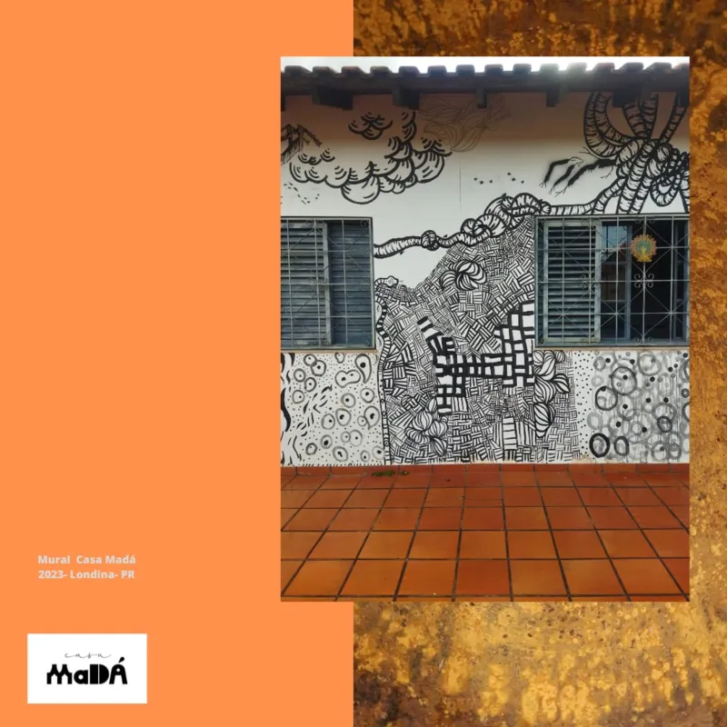 Junto com a exposição será inaugurado um mural feito pelo artista Douglas Mesquita na fachada da Casa Madá