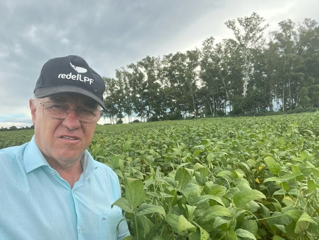 Gerson Magnoni Bortoli é produtor de soja em Perobal:
expectativa de colher acima de 4 mil kg de soja por hectare