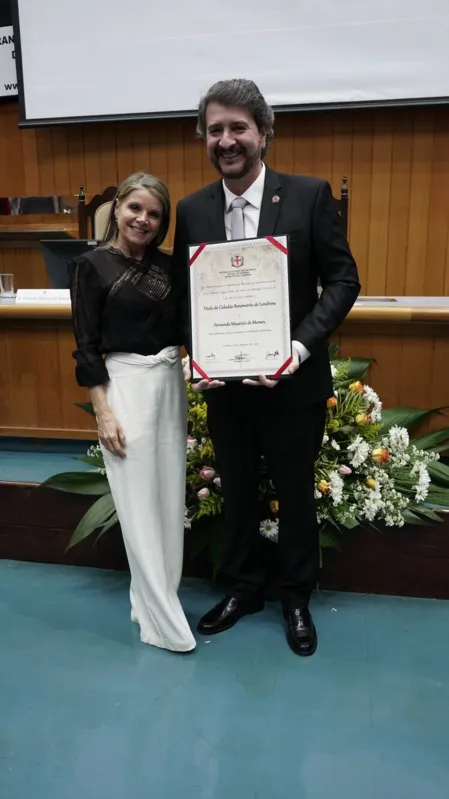 Fernando com a esposa, Mônica Paganucci Ontivero