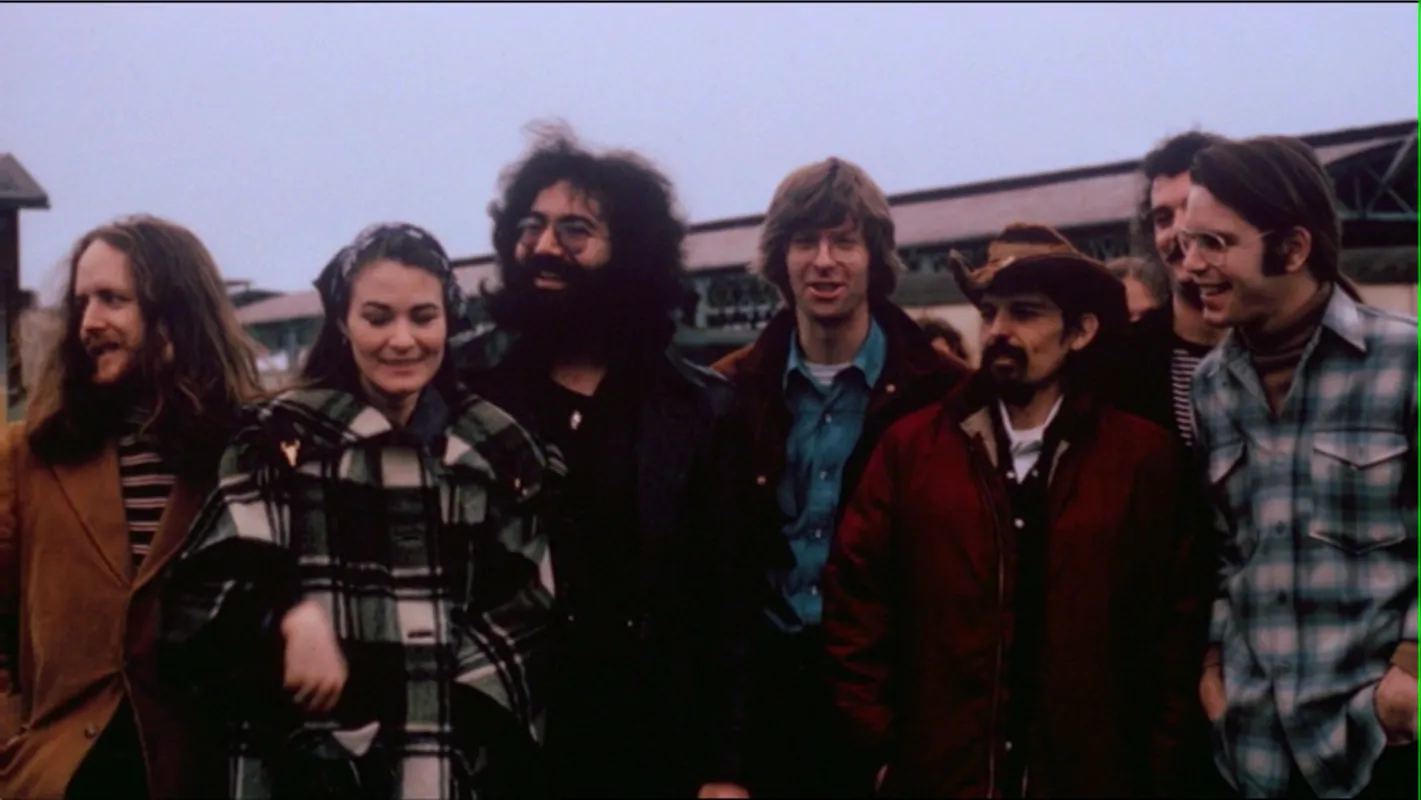 Da esq. P. a dir.: Keith e Donna Godchaux, Jerry Garcia, Phill Lesh, Pigpen, Bill Kreutzman e Bob Weir