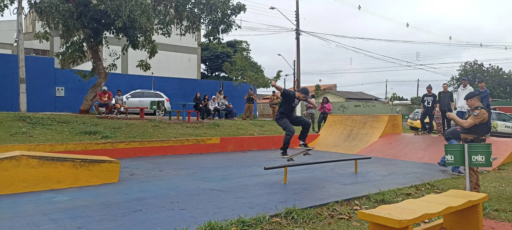 Polícia Militar acompanhou o manifesto contra a violência