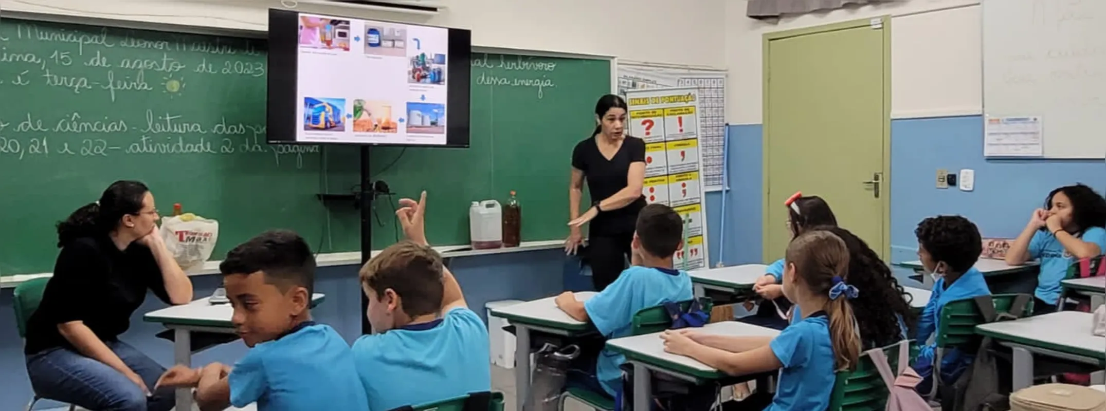 Nas aulas teóricas, alunos entenderam como é processo de produção e reutilização do óleo doméstico