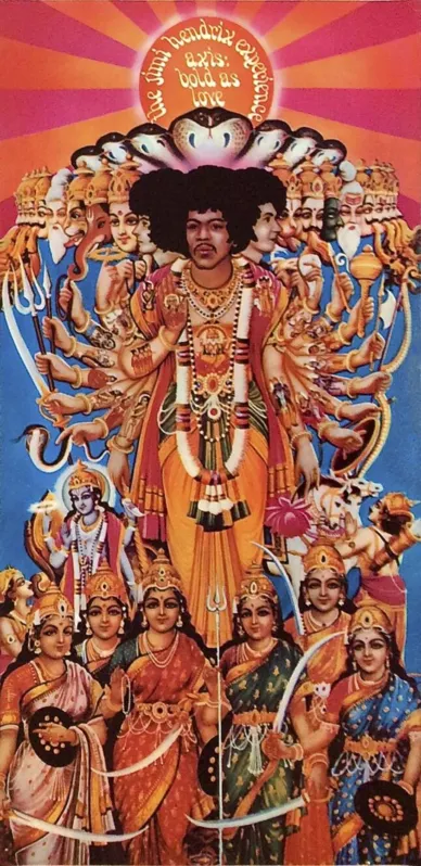 Capa do segundo álbum do Jimmy Hendrix Experience, o LP "Axis Bold As Love"