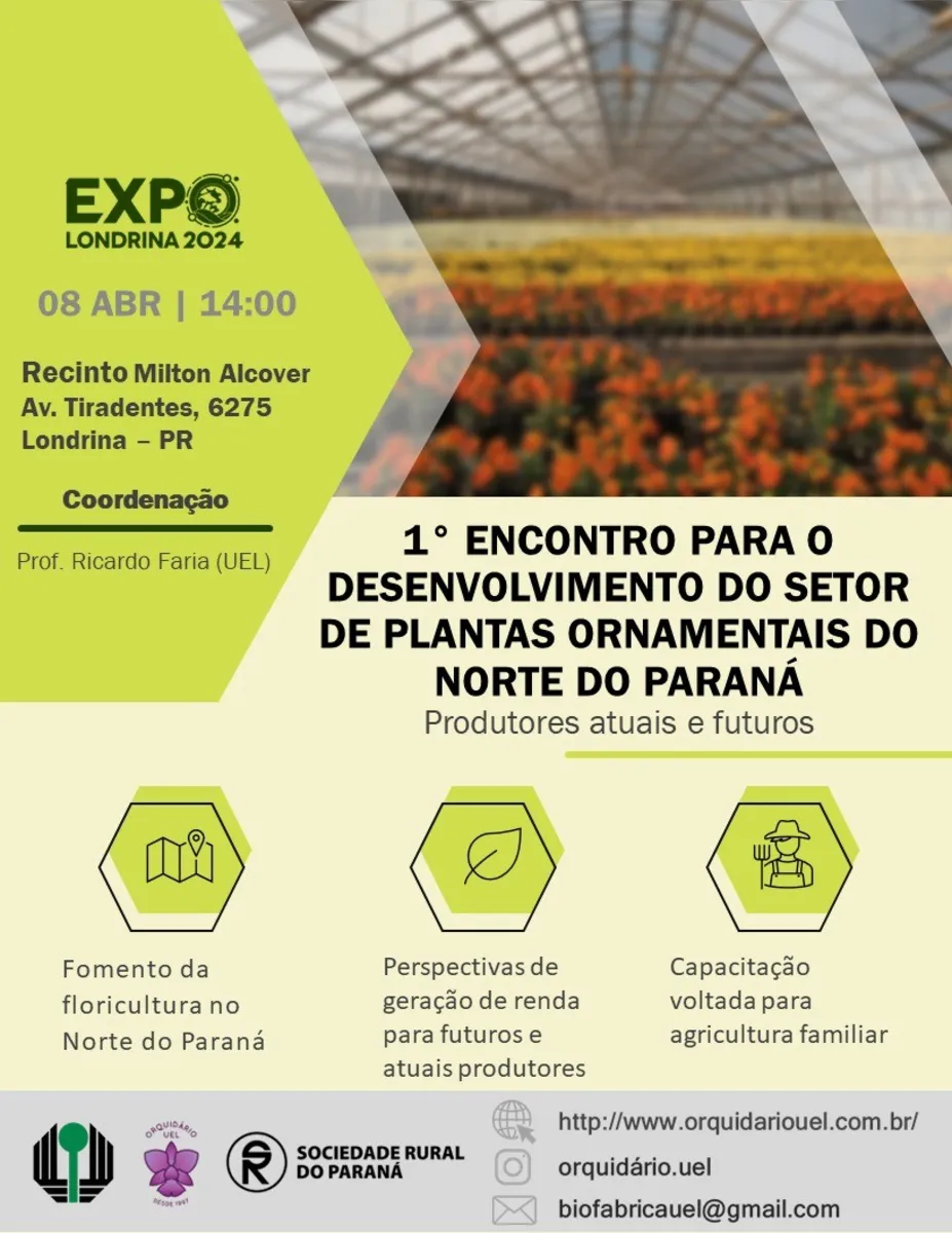Imagem ilustrativa da imagem Projeto da UEL fomenta a produção de flores e plantas ornamentais