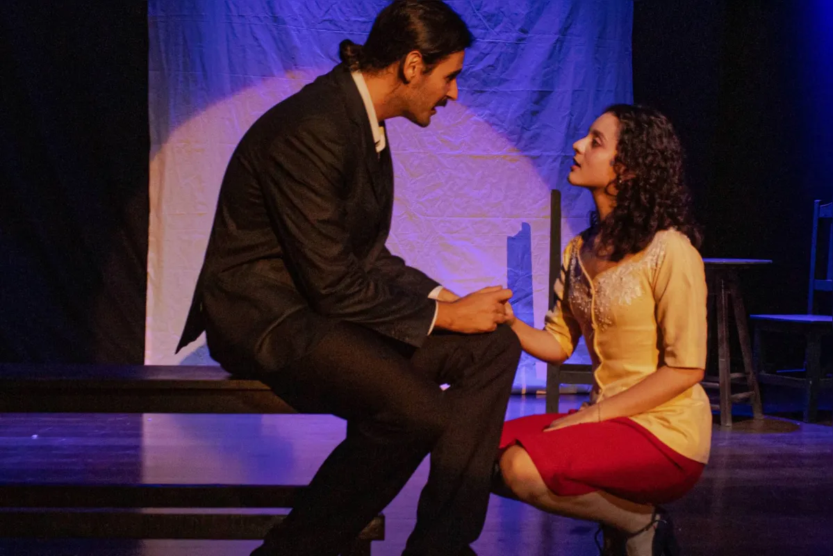 Herbert Blase e Sofia Contu interpretam o Dr. Gabriel Martins e a noiva Marta: protagonistas de uma tragédia londrinense