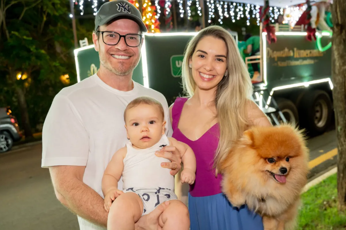 Gustavo, Poliana e João Gabriel Ribeiro