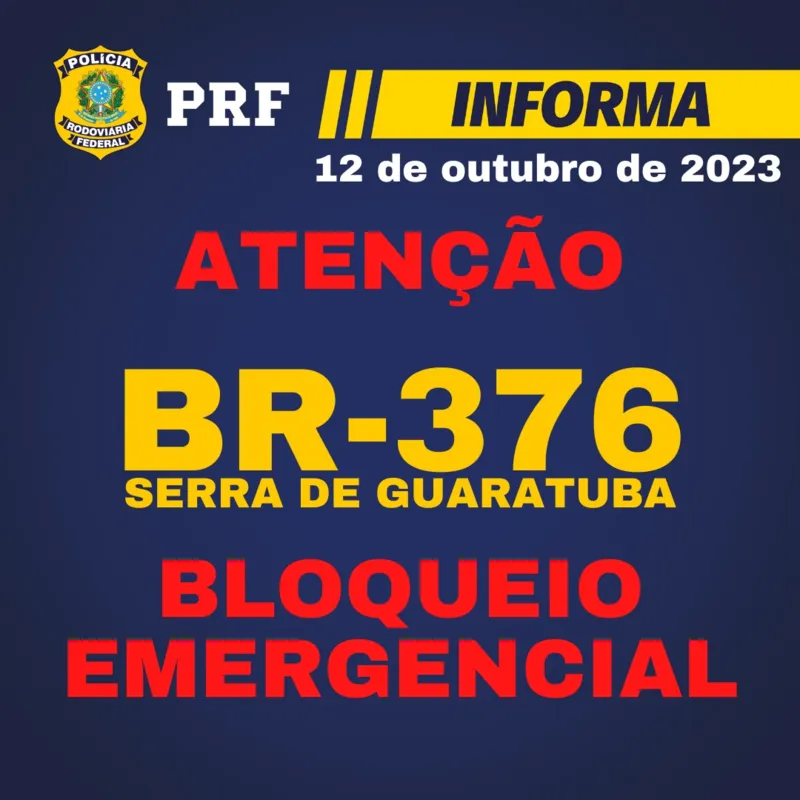 Imagem ilustrativa da imagem Bloqueio total da BR-376 na serra do mar e PR-151 em Rio Negro