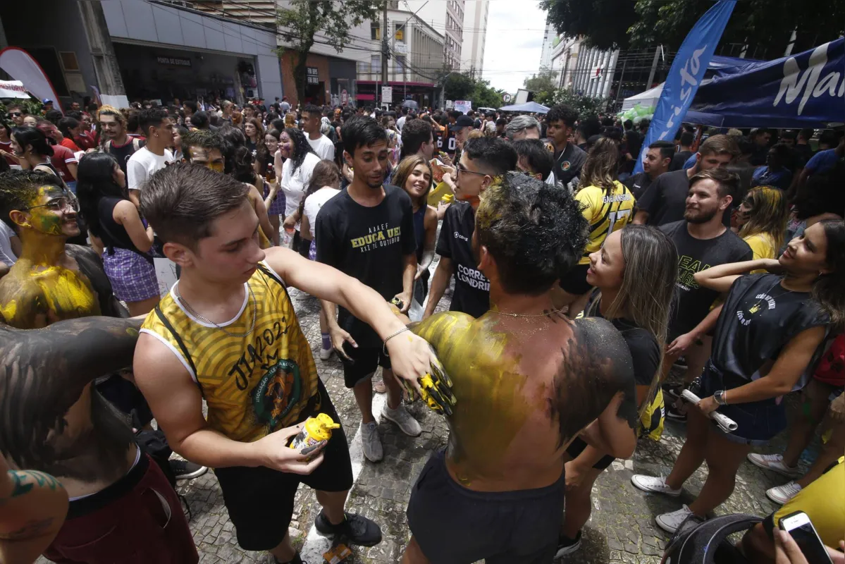 Imagem ilustrativa da imagem Calouros festejam aprovação no vestibular da UEL