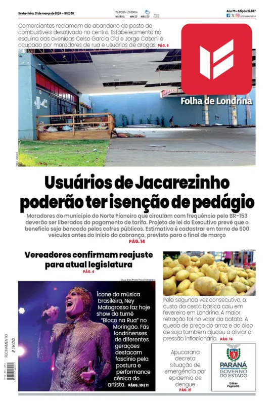 Imagem ilustrativa da imagem Capa 01/03/2024