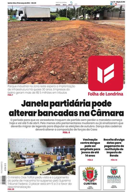 Imagem ilustrativa da imagem Capa 07/03/2024