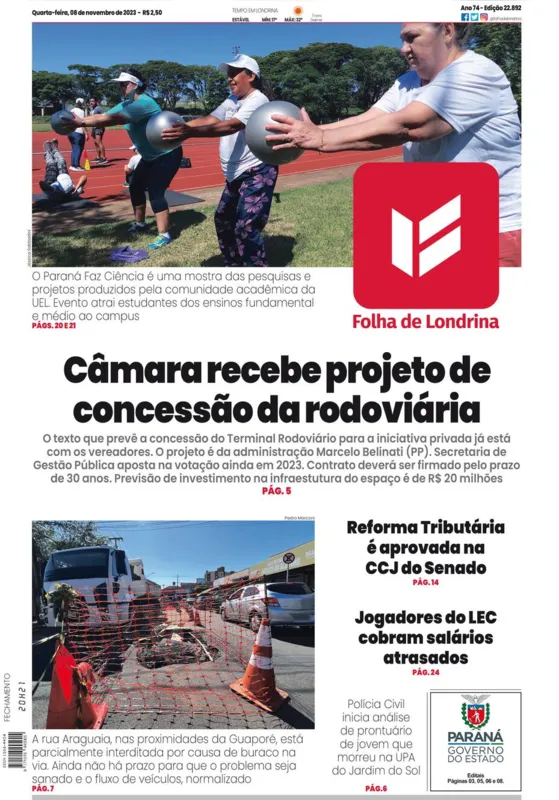 Imagem ilustrativa da imagem Capa 08/11/2023