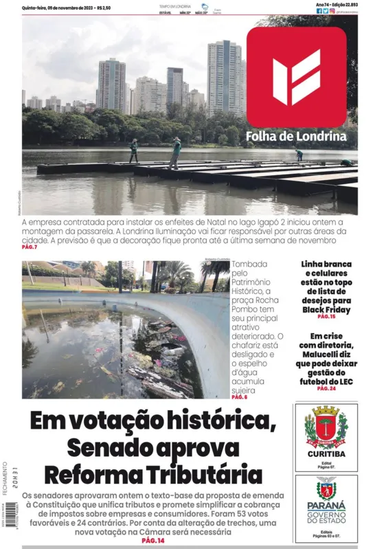 Imagem ilustrativa da imagem Capa 09/11/2023
