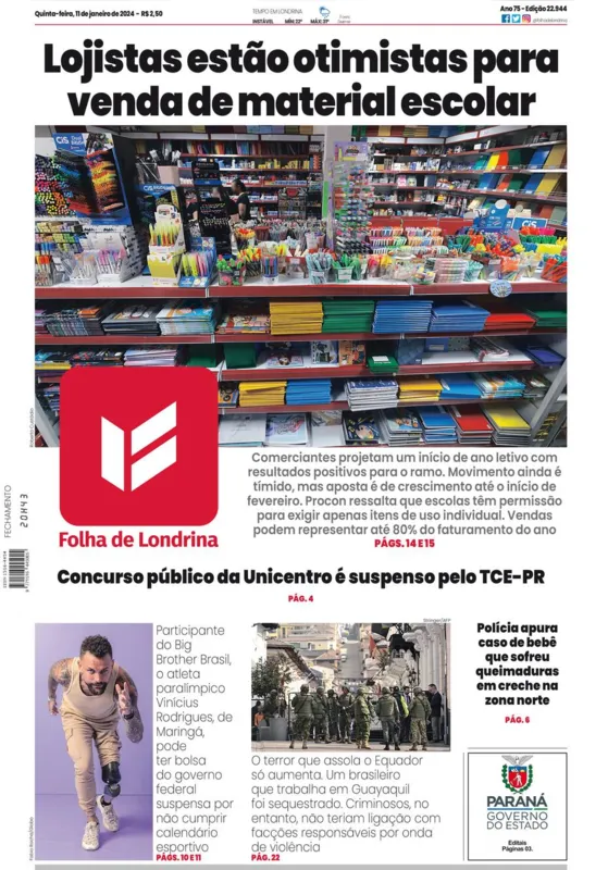Imagem ilustrativa da imagem Capa 11/01/2024