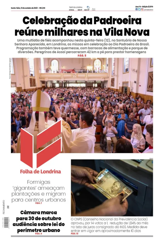 Imagem ilustrativa da imagem Capa 13/10/2023